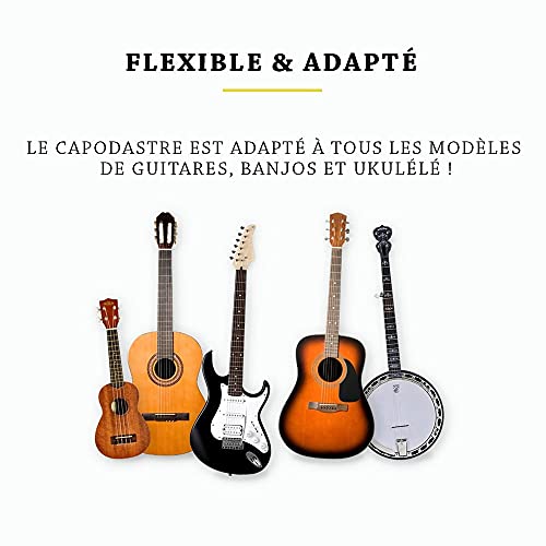 Capo pour guitare + 3 médiators + eBook gratuit Capo robuste pour guitare – Guitare occidentale, guitare acoustique… - Les Beatles, Paul McCartney, John Lennon, RIngo Starr, George Harrison Capo pour guitare + 3 médiators + eBook gratuit Capo robuste pour guitare - Guitare occidentale, guitare acoustique… – Image 5