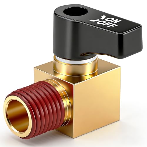 Aienxn Brass Air Compressor Drain Valve Cock Ball Valve 1/4 NPT Male Thread Ball Type Drain Valve Air Compressor Accessories