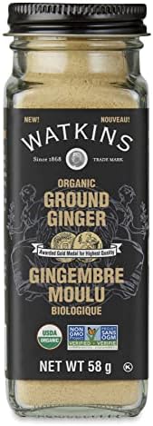 Watkins Gourmet Organic Spice Jar, Ground Ginger, Non-GMO, Kosher, 58 g