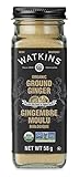 Watkins Gourmet Organic Spice Jar, Ground Ginger, Non-GMO, Kosher, 58 g