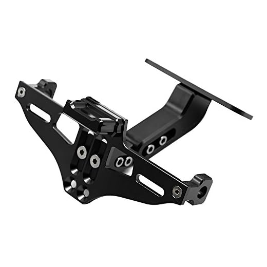 Fender Eliminator Placa de Matrícula Soportes de Matrículas con Lámpara de Licencia Alu Para Yamaha MT-01 MT-03 MT-07 MT-09 MT-10 TMAX530 TMAX 500 XMAX XJ6 XJR1300 - Negro