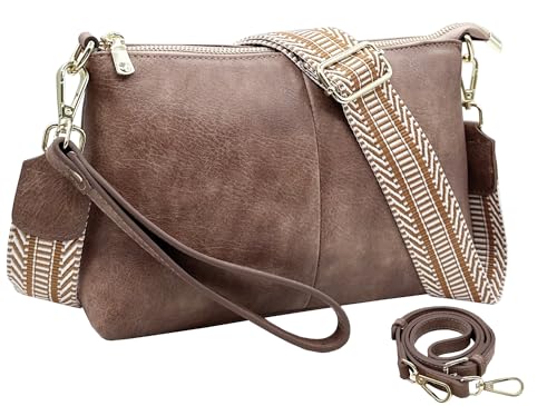 Petit sac à main à bandoulière rose en cuir pour femme avec sangle