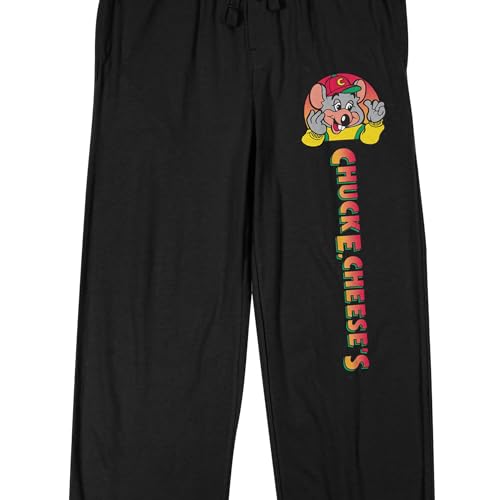 Chuck E. Cheese Logo Men's Black Sleep Pants2