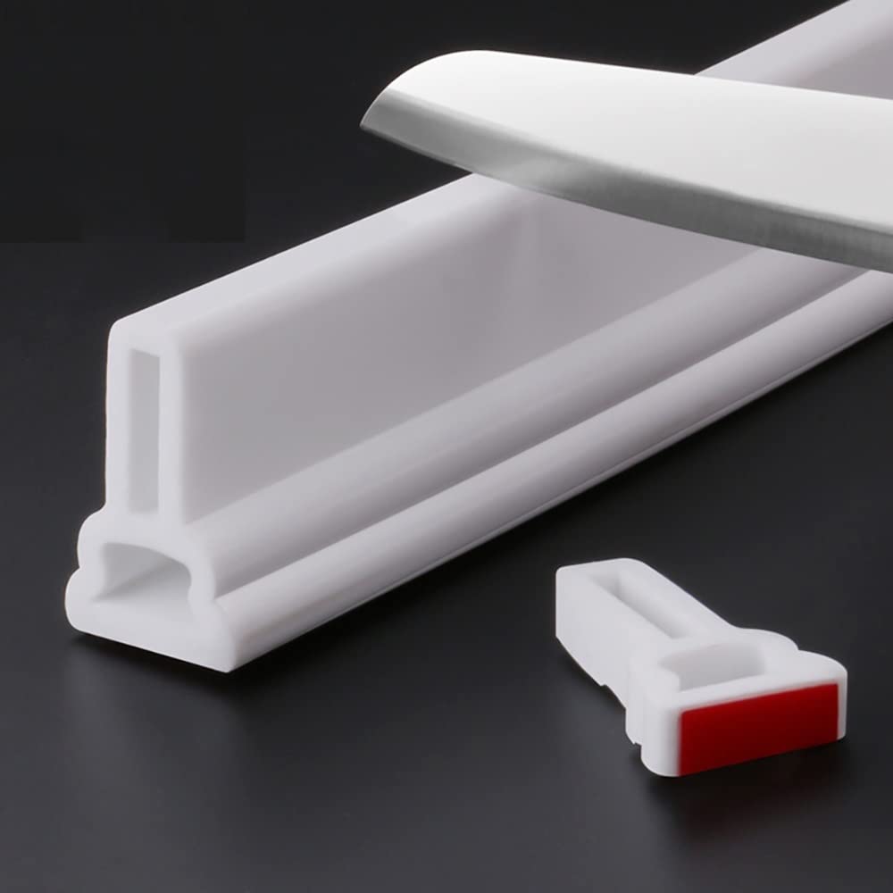 TapóN de Agua de Silicona Cinta Impermeable Plegable De Silicona, Barrera De Ducha Junta Puerta De Ducha Autoadhesiva Desagüe De Agua De La Junta Del Suelo Del Baño ( Color : Bianco , Size : 7m/275 in