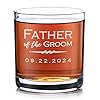 Lifetime Creations Personalized Father of the Groom Whiskey Glass Custom Engraved Glassware Gift for Wedding Day from Son or Daughter In Law Made In The USA Dishwasher Safe