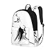 Sac à dos étanche avec motif de loup de tatouage pour femme - Sac à dos à bandoulière pour ordinateur portable