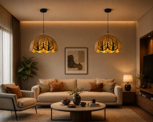 Image of Modern 1509 HL (Pack of 2) Pendant Chandelier Light | Lighting Fixture Contemporary Hanging Lamp | Ideal for Living & Dining Room,Kitchen Island & Hall (Pack of 2)