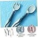 ERINGOGO 2sets Non-Slip Handle Training Cutlery Set Forks and Spoons for Months Safe and Easy to Use