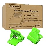 PirateAnt Greenhouse Clamps for 0.157-0.472inch Greenhouse Hoops(Fiberglass Support Hoops),Plant Support.for...