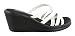 Skechers Cali Women's Rumblers Wild Child Wedge Sandal, White Rhinestone, 8 M US