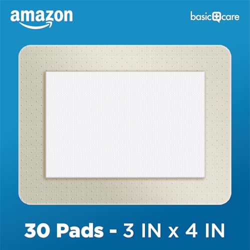 Amazon Basic Care Sheer Adhesive Pad Bandages for Minor Cuts, Scrapes and Wounds, Extra Large 3 x 4 in, Non-Stick Pad, 30 Count - image 6