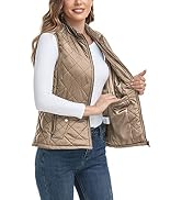 2022 Upgraded, Women's Outwear Vest With One Inner Pocket - Stand Collar Lightweight Zip Quilted ...