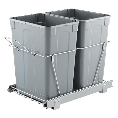 VEVOR Poubelle Coulissante sous Évier et sous Plan avec Grande Capacité de 2x32,8 L, Collecteur...