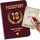 Contenu du passeport : Contient 30 pages pour les messages et félicitations des invités, ainsi que 10 pages de jeux sur le thème des 18 ans, avec solutions incluses.