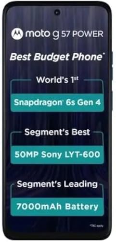 Image of Motorola G67 Power (Pantone Blue Curacao, 8GB RAM, 128GB Storage)
