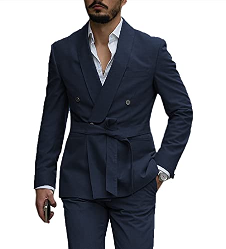 Mens Suits 2 Pieces Casual Tuxedos Summer Beach Suit Sets