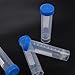 50 Pack 50ml Plastic Centrifuge Tubes with Blue Screw Caps – Self-Standing, Leak-Proof, Graduated Lab Test Tubes for Science & Storage