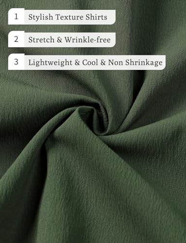 Image of JEMITOP Mens Stretch Wrinkle Free Texture Shirts