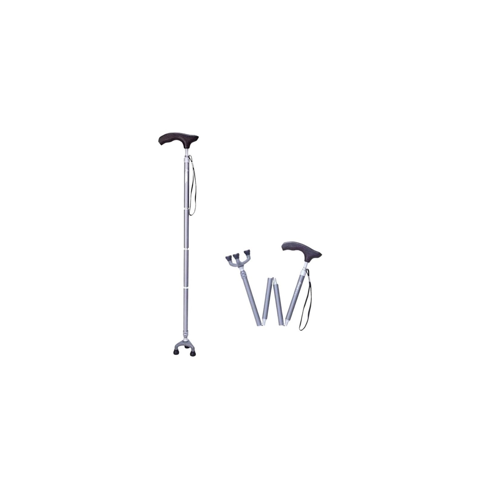Laska, Regulowane laski do chodzenia Drewniany uchwyt Stop aluminium 82-92 cm Wielokolorowy 10 szt(Silver)