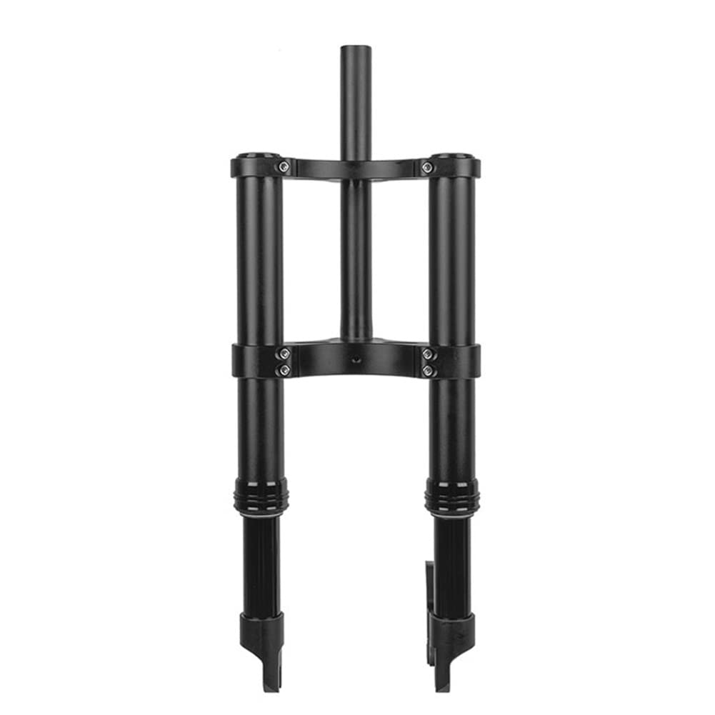 WIQUYBML 12" Electric Snow Bike Spring Shock Front Fork Inverted Double Shoulder 4.0 Fat Travel 90mm 1-1/8" QR Disc Brake Magnesium +Aluminum Alloy