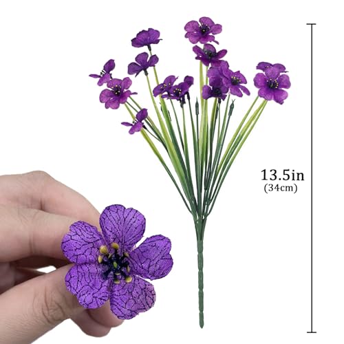 Fodofodo 10Pcs Artificial Flowers Outdoor,Fake Flowers,Faux Flowers,Faux Artificial Plants Shrubs Bulk,Artificial Plants For Home Garden Wedding Farmhouse Porch Window Decoration  thumb #1