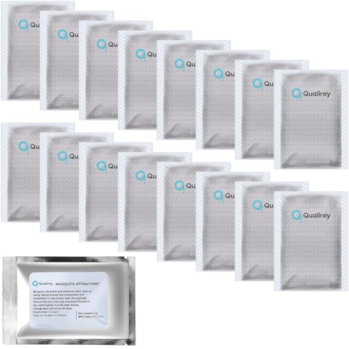 Image of Qualirey 16 Pack Mosquito Attractant in Bulk, Lure for Bug Zapper Bait Refill Compatible with All Mosquito Trap Enhances Catch Rates for Indoor Outdoor Traps, Safe and Long Lasting