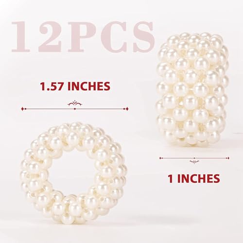 Servilleteros de perlas para organizar mesas de bodas y comuniones con estilo clásico 8