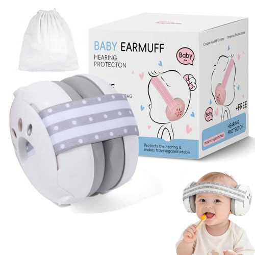Image of Baby Hearing Protection Earmuffs (0-48 Months) | Adjustable Headband & Non-Electronic Noise Protection for Airplane Travel, Loud Events & Sensitive Ears