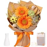 Forever Flowers for Delivery - Preserved Sunflowers Bouquet, Real Sunflowers That Last 3 Years, Eternal flowers Bouquet, Mothers Day Gifts for Mom Grandma Wife, Anniversary Birthday Gifts for Women
