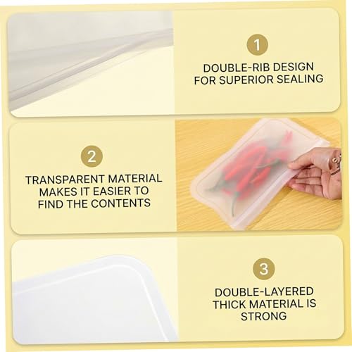 Bolsas reutilizables para refrigerios y congelador con cierre hermético pack de 8 3
