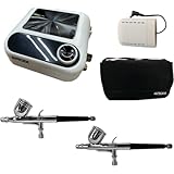 エアテックス(Airtex) コンプレッサー＆エアブラシ スピカ2セット0305 模型用塗装工具 APC032-S