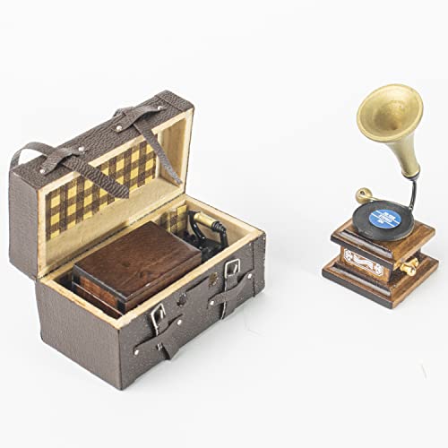 5 Pieces Miniature Furniture Set For 1/12 Scale Set (Vintage Style) #TOP3