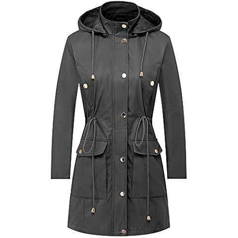 CREATMO US Women's Water-Resistant Trench Coat Cover