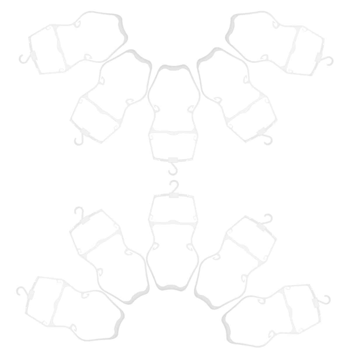 UKCOCO 10 Perchas Infantiles de Plástico Blanco Diseño Antideslizante y Forma de Cuerpo para Colgar Trajes de Baño de Niños en Armario del Hogar o Tienda