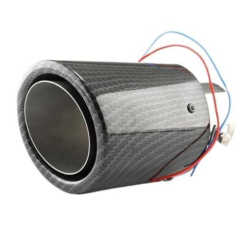 Escape trasero coche silenciador modificado universal y tubo luminoso para automovil deportivo turbo