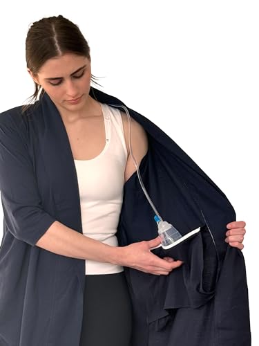 USBD Premium Post Mastectomy Robes with inside Drain Pockets Recovery Apparel