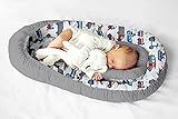 KosPu Multifunktionale Kuschelnest Babynest Kokon für Babys und Säuglinge, Nestchen, Reisebett, 100% Baumwolle, antiallergisch