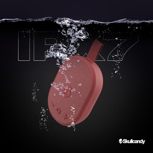 Image of Skullcandy Ounce Wireless Bluetooth Speaker - IPX7 Waterproof Mini Portable Speaker with 16 Hour Battery, Downward Firing Passive Radiator, and Ballistic Nylon Carry Strap