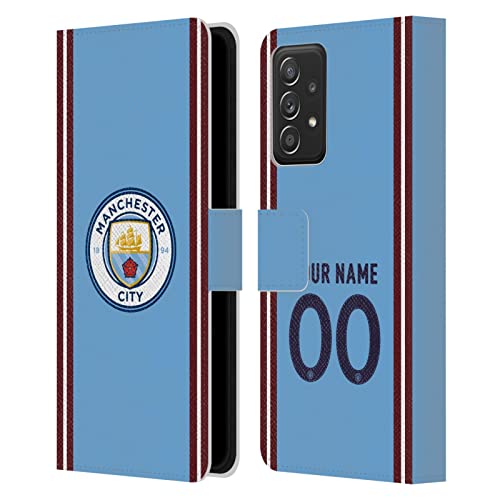 Coque Manchester City Galaxy A52 étui portefeuille cuir personnalisé