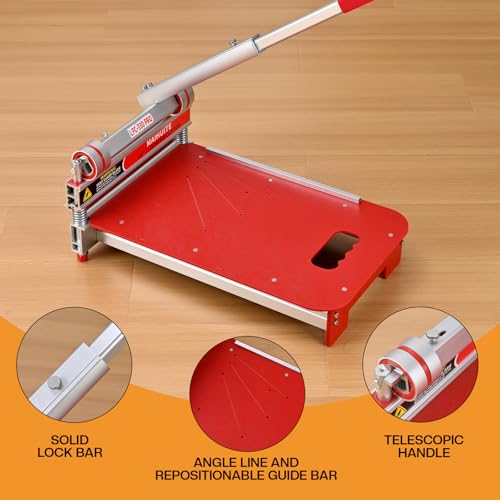 Image of 13 inch Pro Vinyl Plank Cutter with Extra HSS Blade, Laminate Floor Cutter for Laminate Floor, Engineer Wood, LVP, LVT, VCT, SPC, WPC, Maximum cut to13 mm ! Simple Assembly, Quick Cutting