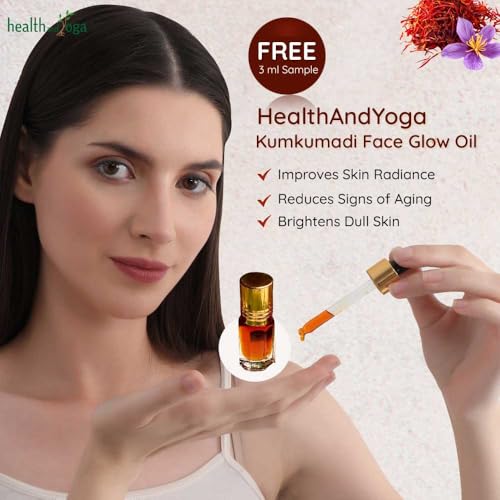 HealthAndYoga™ BronzLift Kansa Wand - Both Side Bronze Cap - Added Beauty Face Oil Vial - Ayurveda Face Yoga Beauty Tool - Facial, Neck & Under-Eye Massage – Toning and Sculpting (Double Dome) - Image 3