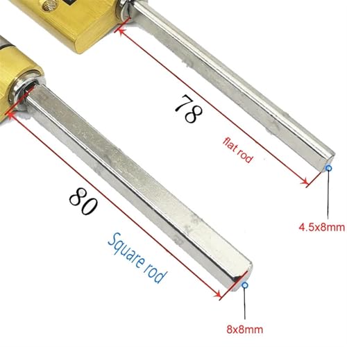 Cylindre de serrure à engrenage 11 dents avec axe carré 52mm et 2 clés de secours