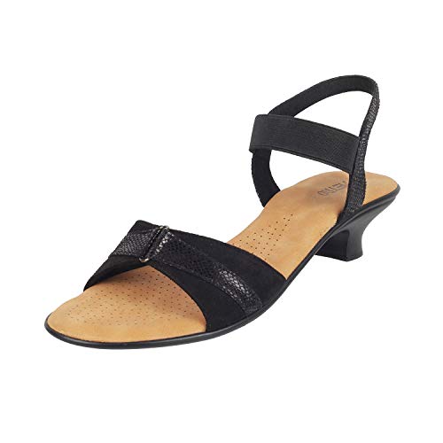 Image of Metro Women's Heeled Faux Leather Comfy Fashion Sandals