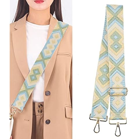 UBERMing Wide Shoulder Bags Strap Adjustable Replacement Crossbody Bag Straps Handbag Straps with Metal Swivel Hooks for Handbags Crossbody Canvas Bag Shoulder Bags - Beige Cover
