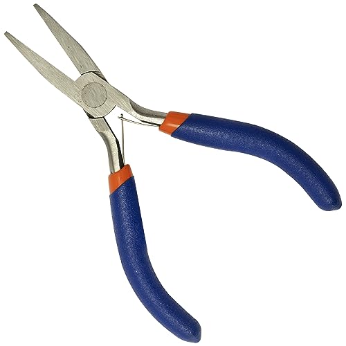 AERZETIX - C68516 - Pince de précision/modélisme à bec plat droit 122x50x10 mm - ouverture des mâchoires 14 mm