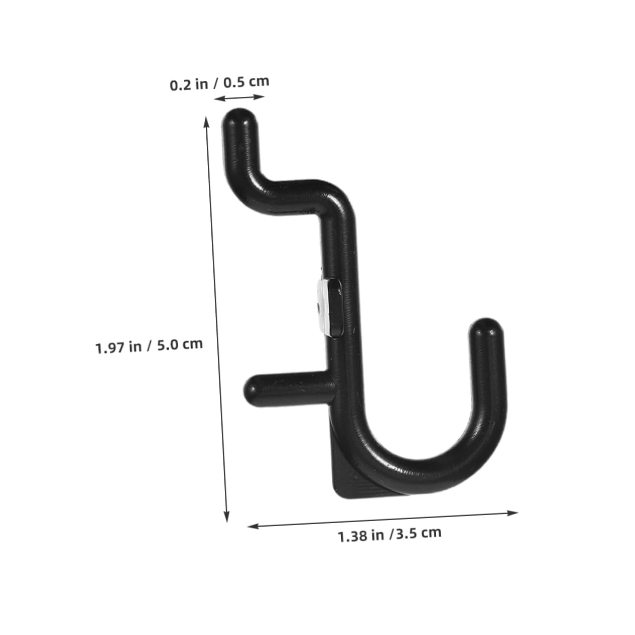 Hohopeti Garage Storage Hooks 50pcs Peg Board Hooks Wall-Mounted Tool Organizer Easy Install Black for Tool Rooms