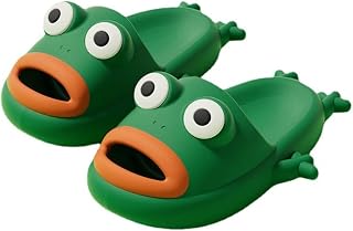 Frog Slides for Women Men, Cloud Slides Novelty Frog Slippers, Non-Slip Pillow Slides Slippers Sandals, Cute Frog Sliders Beach Pool Shower Shoes