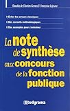  La note de synthèse