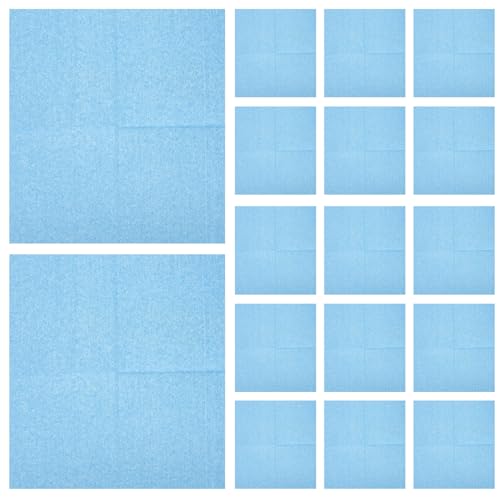 HEMOTON Toallitas para Detalles de Automóviles sin Pelusa, 25 Unidades de Tejido No Tejido Azul para Limpieza Interior de Coche, Absorción Rápida para Tablero, Volante y Mantenimiento