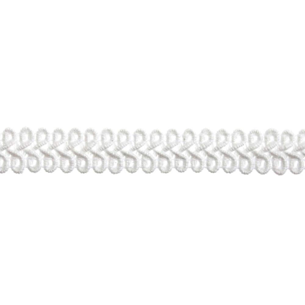 Tapisserie tresse blanc mat 15mm finitions sans reflets Be-Creative 4m